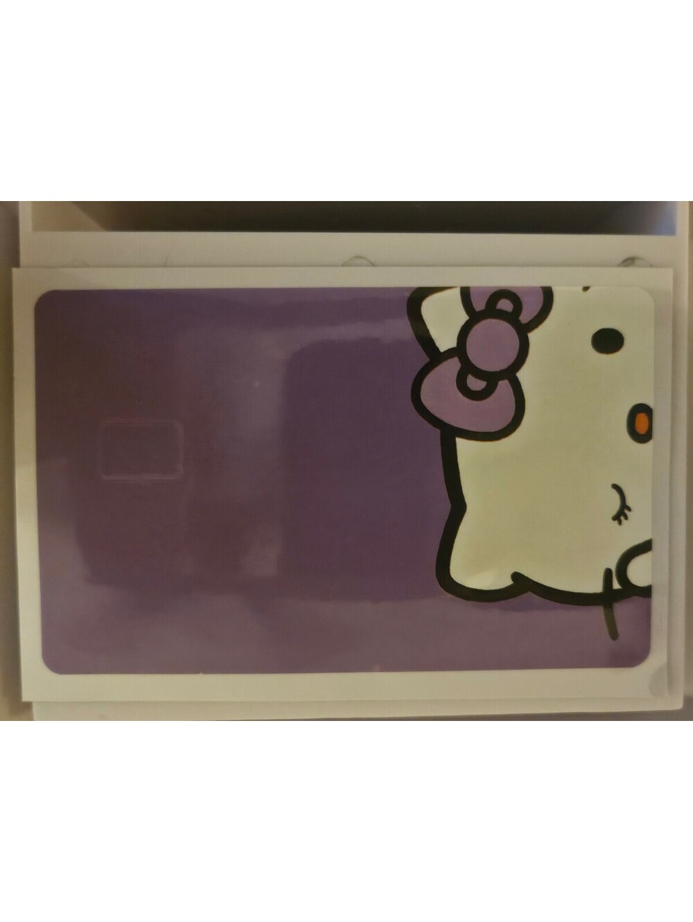 Hello Kitty purple background Bank/Credit/Debit Card Skin Sticker - NEW